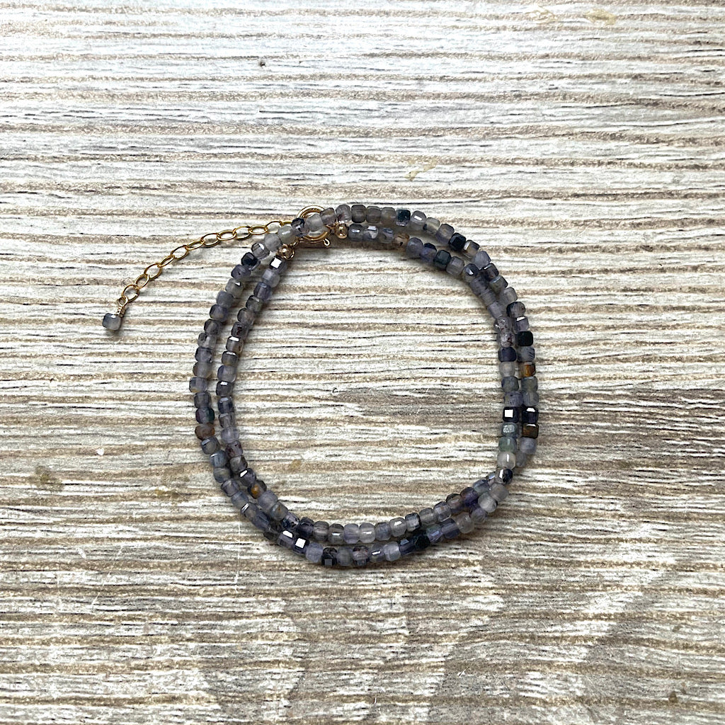 Bracelet Labradorite double tour Prism