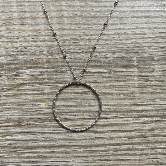 Collier Cercle argent massif vide-atelier