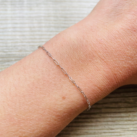 Bracelet maille fantaisie argent massif vide-atelier