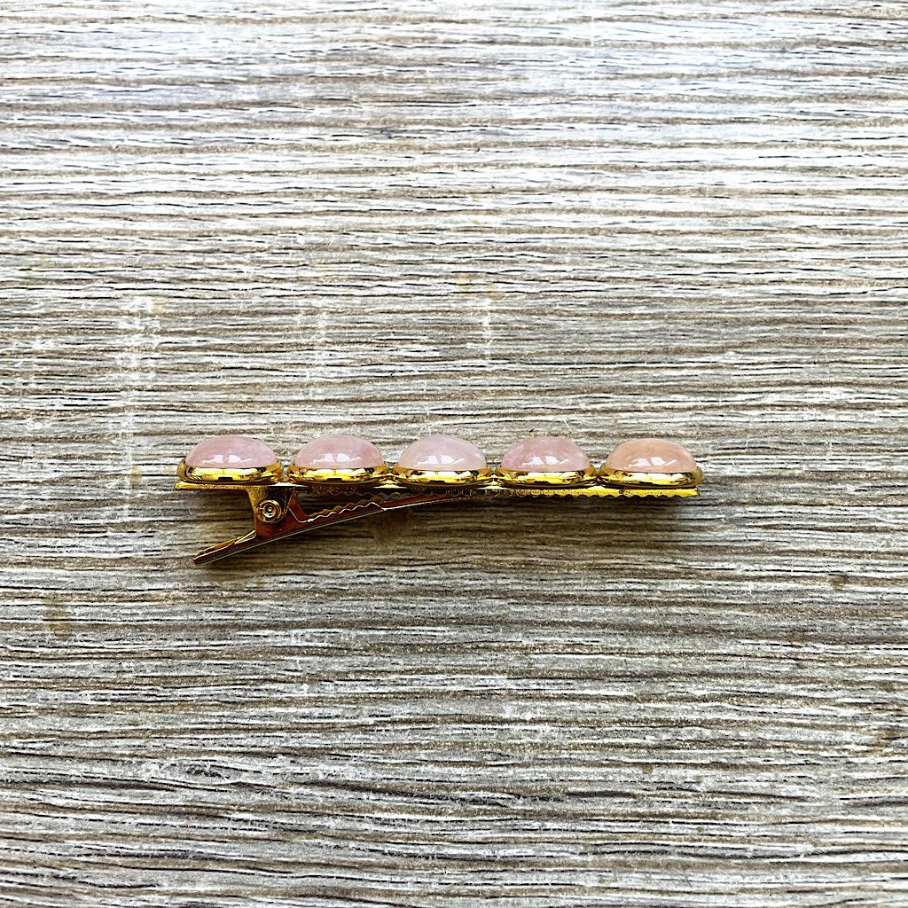 barrette-pince-quartz-rose-profil
