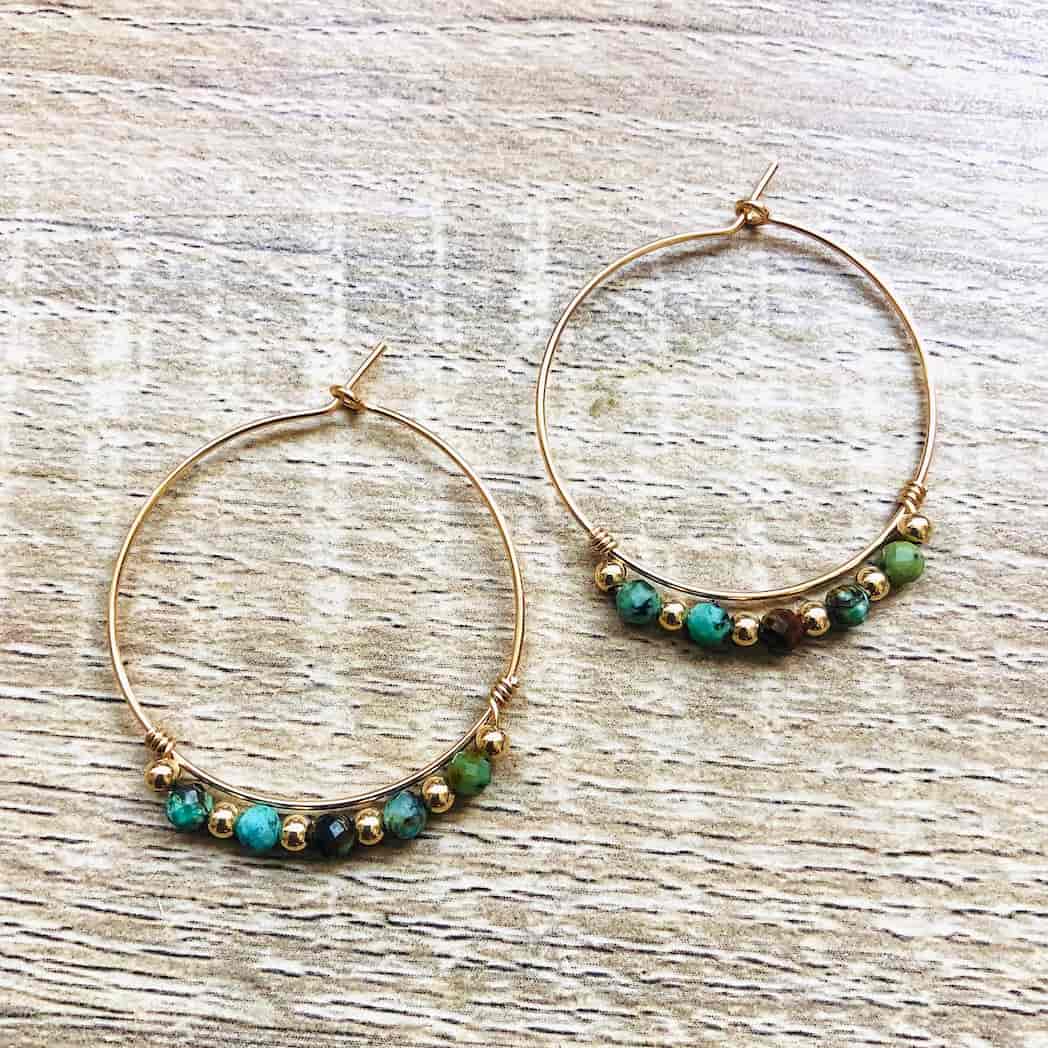 Créoles en Turquoise africaine