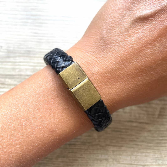 Bracelets homme cuir tressé