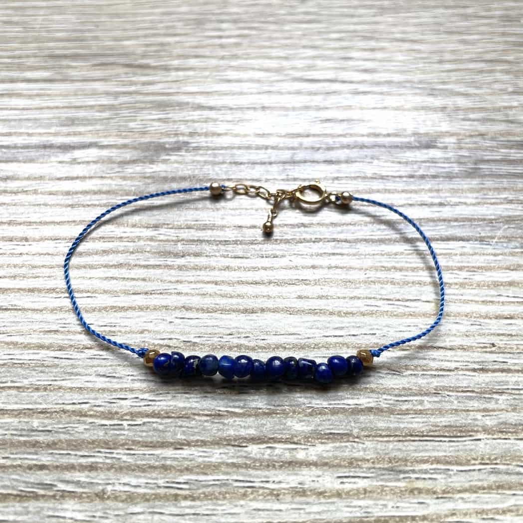 Bracelet Lapis Lazuli nœud