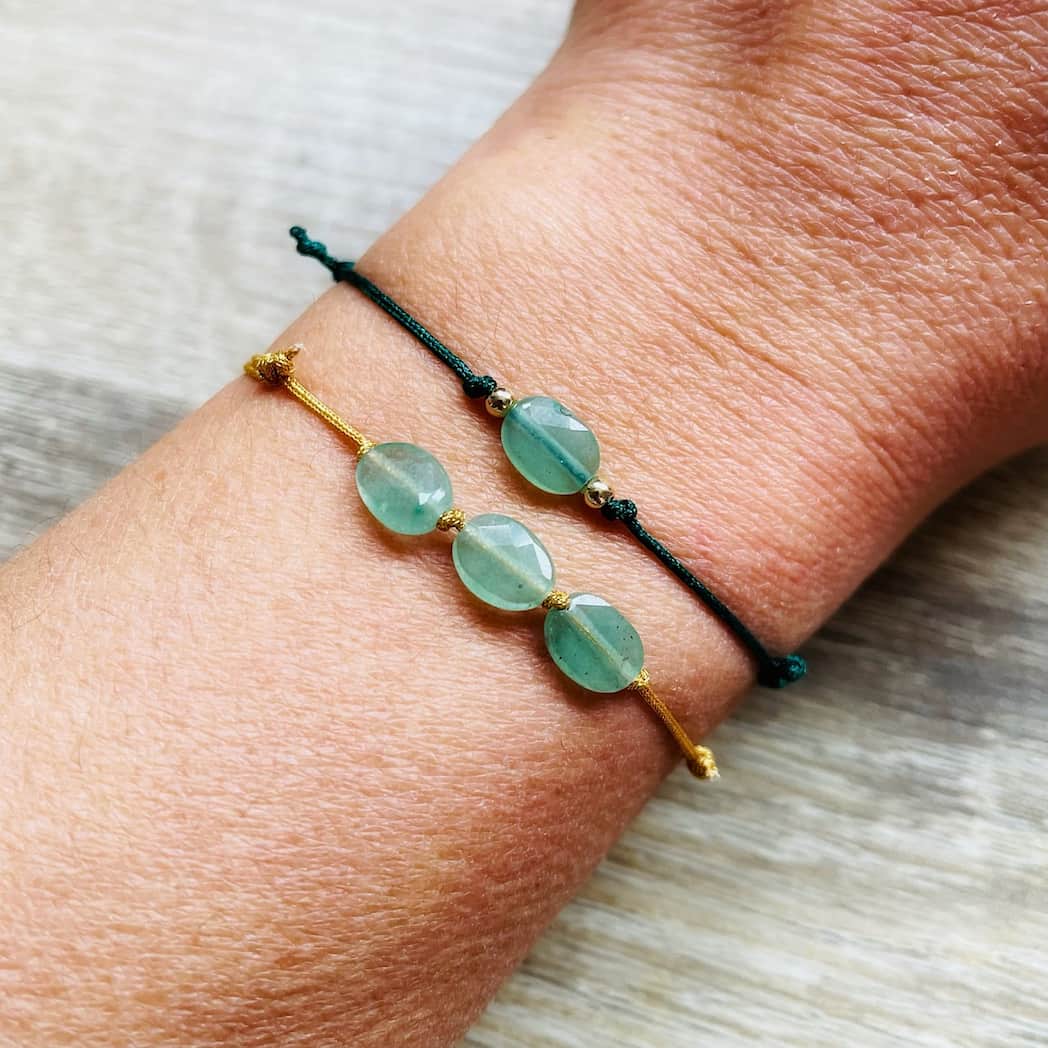 Ensemble de bracelets aventurine verte