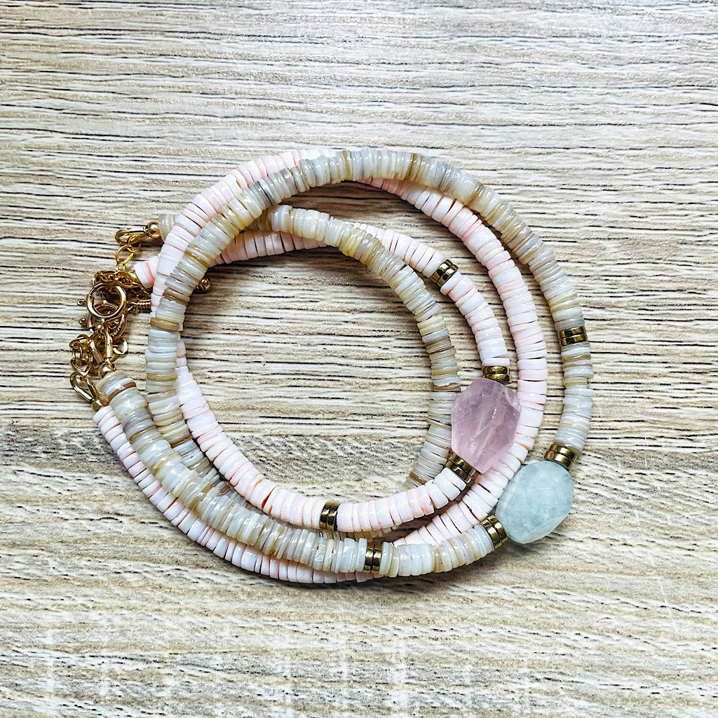 bracelets-doubles-coquillage-pierres-naturelles