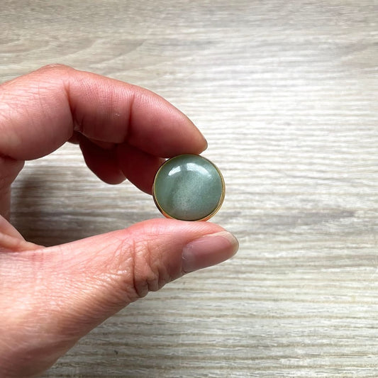 Broche Aventurine verte