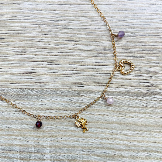 Collier Amour en pierres naturelles