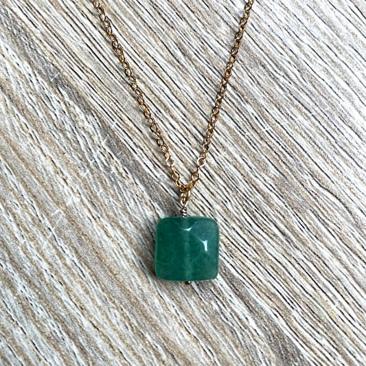 Collier Aventurine  verte Mia