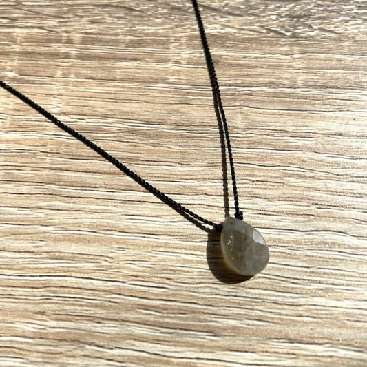 Collier en Labradorite goutte et cordon