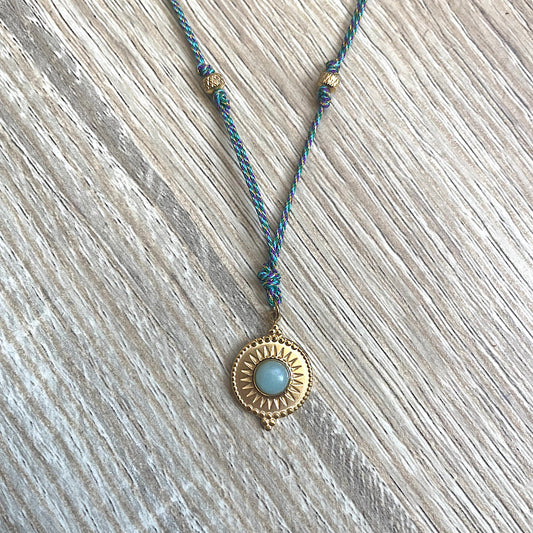 Collier Amazonite cordon multicolore