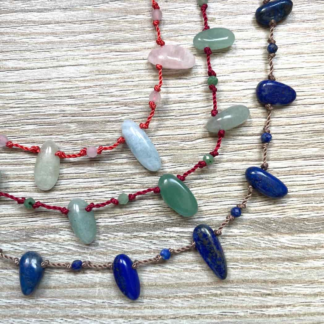 Collier bohème chic en pierre naturelle