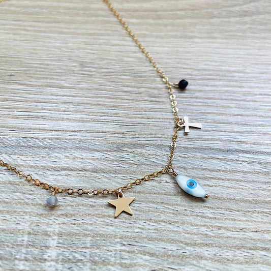 Collier Protection en pierres naturelles