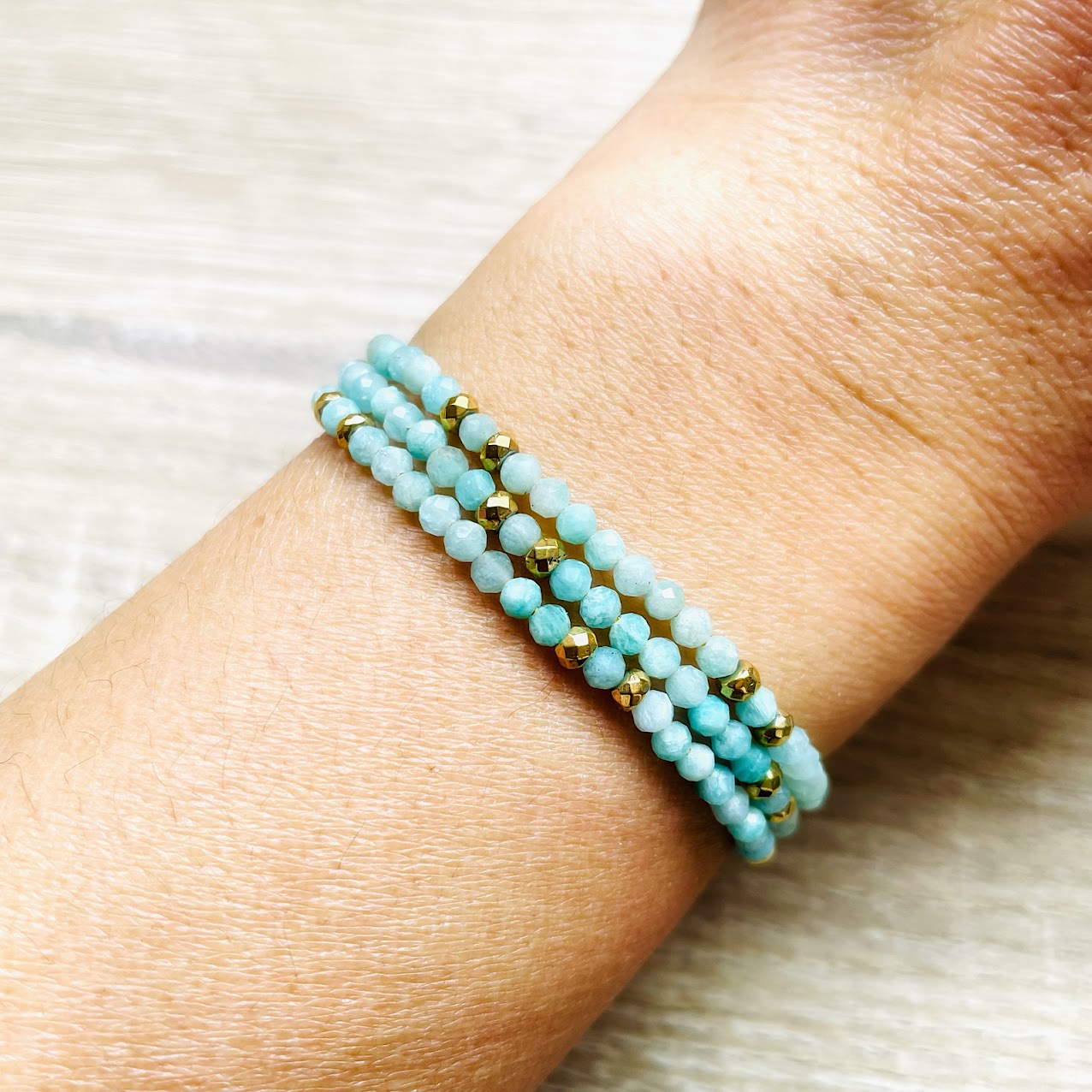 Collier en pierres naturelles transformable en bracelet Romy