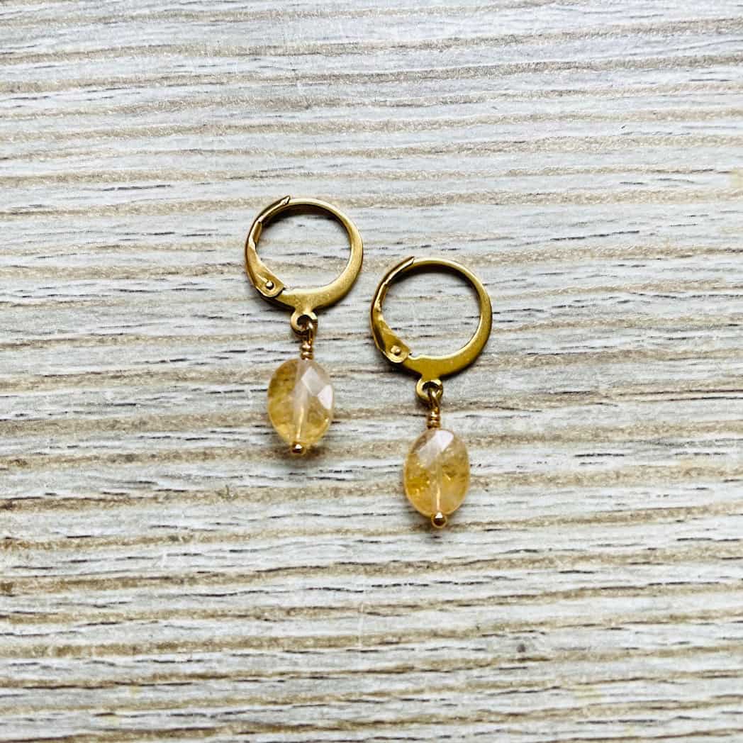 Créoles en Citrine