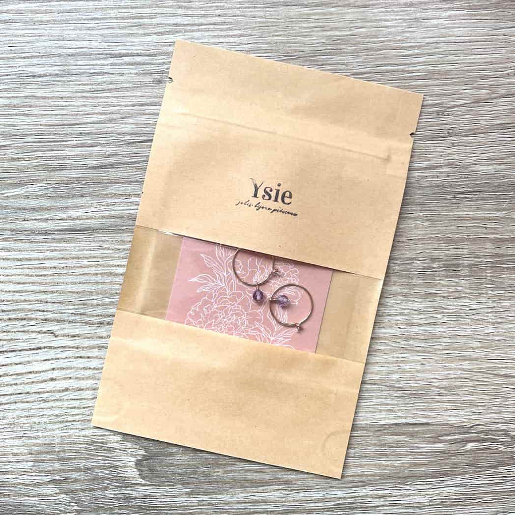 Idée cadeau : Créoles en Améthyste violette, pierre de naissance du mois de Février