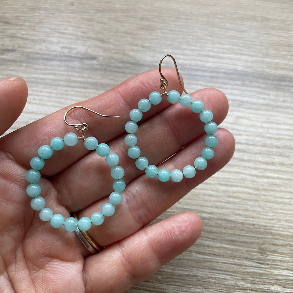 Boucles d’oreilles Nacre blanche plaqué or Wanda