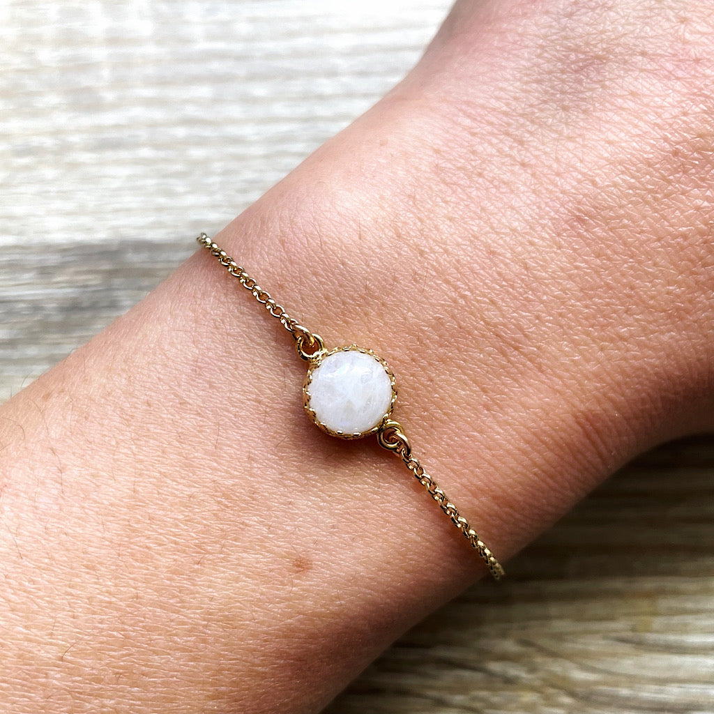 Bracelet pierre naturelle sertie Margaux