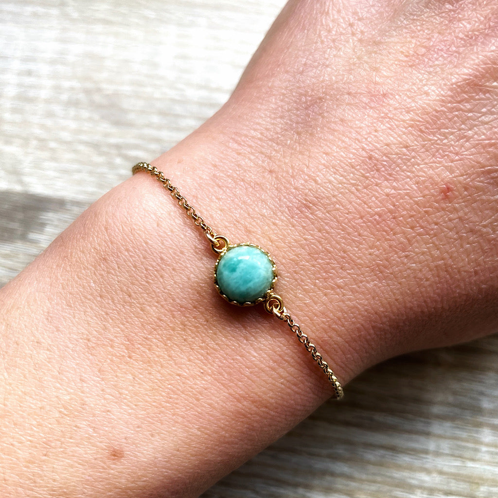 Bracelet pierre naturelle sertie Margaux