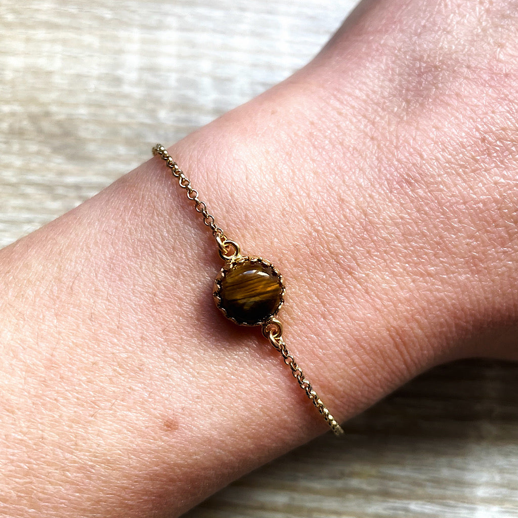 Bracelet pierre naturelle sertie Margaux