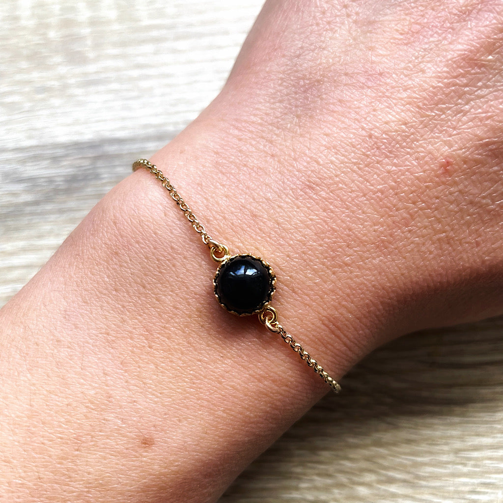 Bracelet pierre naturelle sertie Margaux