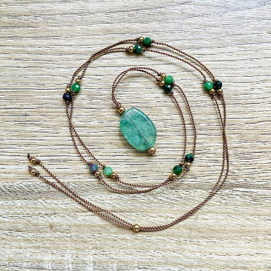 sautoir-collier-aventurine-rubis-zoisite-vert