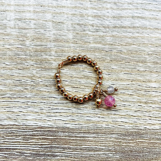 bague-boules-tourmaline-labradorite-plaque-or