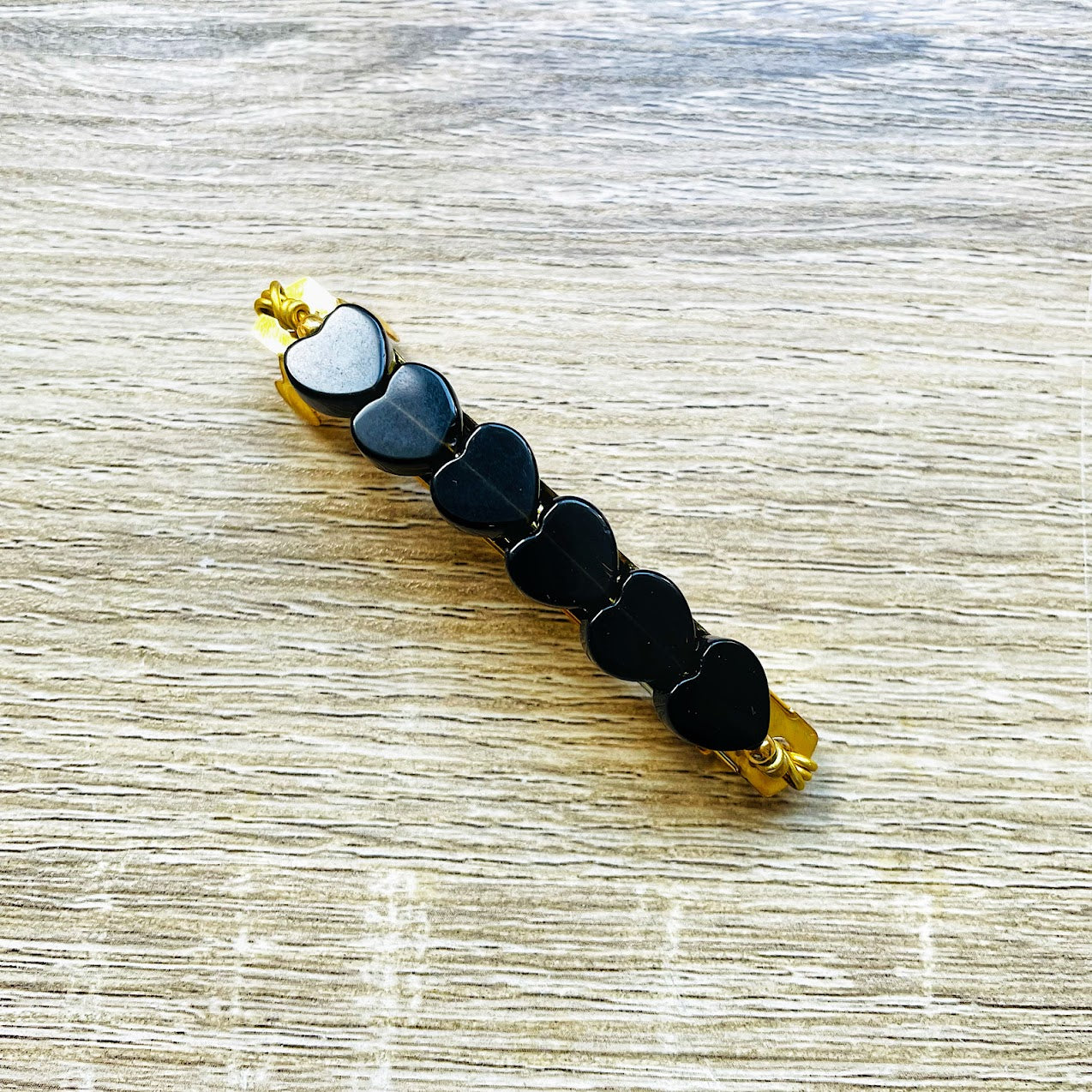 barrette-cœur-onyx-noir