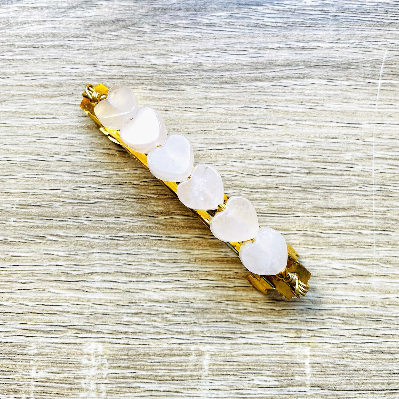 barrette-cœur-quartz-rose