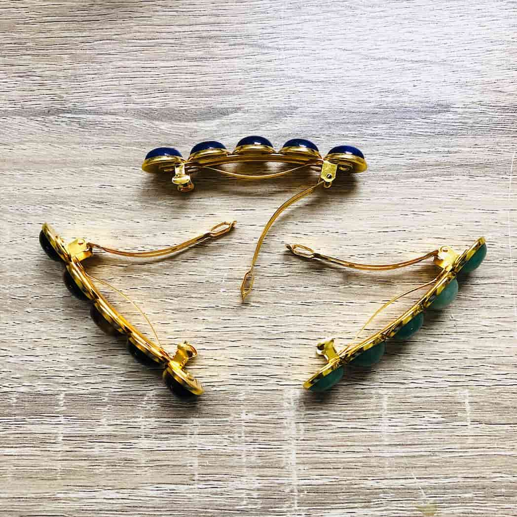 Barrettes pierres naturelles