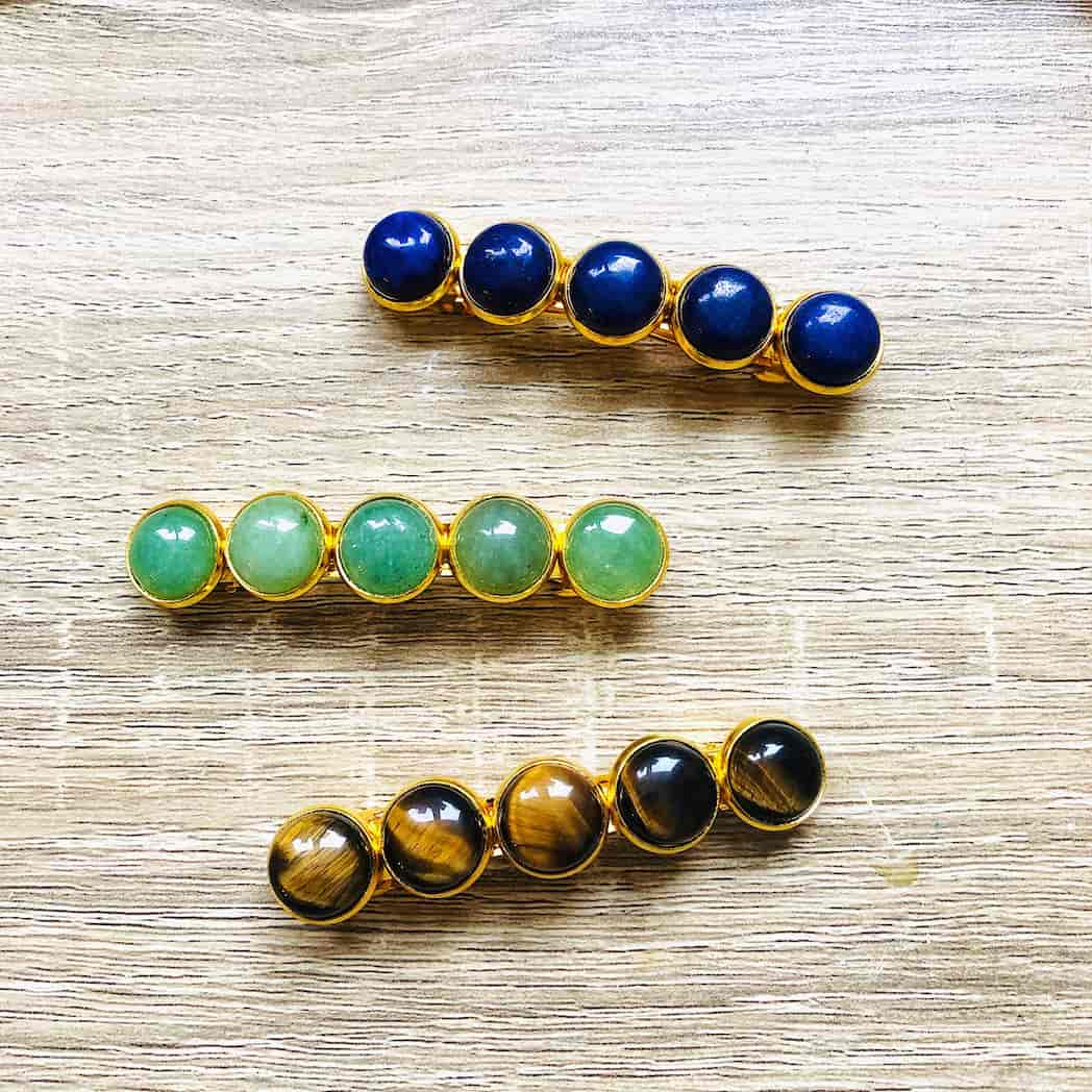 Barrettes pierres naturelles