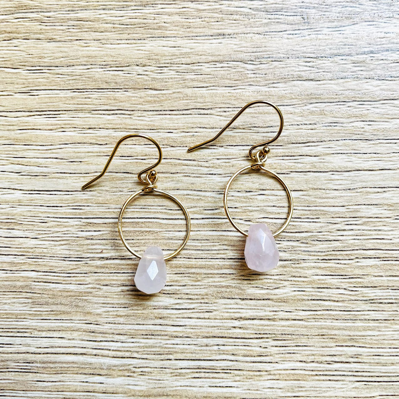 Boucles d’oreilles pierres naturelles plaqué or Trésor