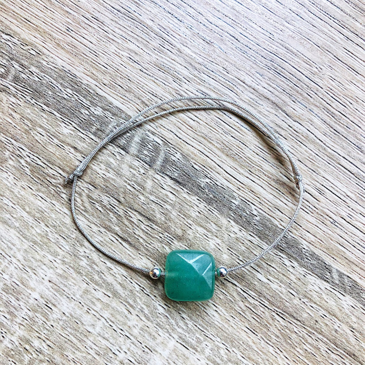 bracelet-cordon-reglable-aventurine-argent-massif