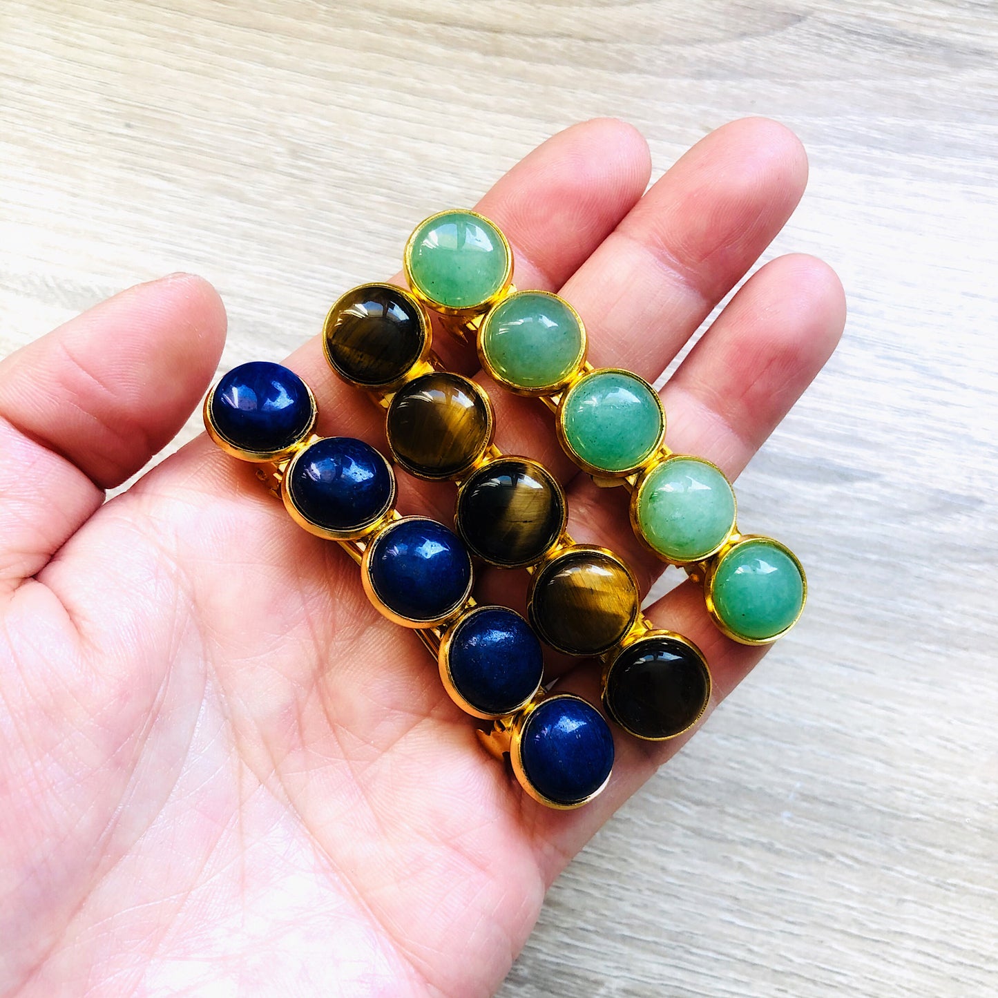 Barrette pierres naturelles Estelle