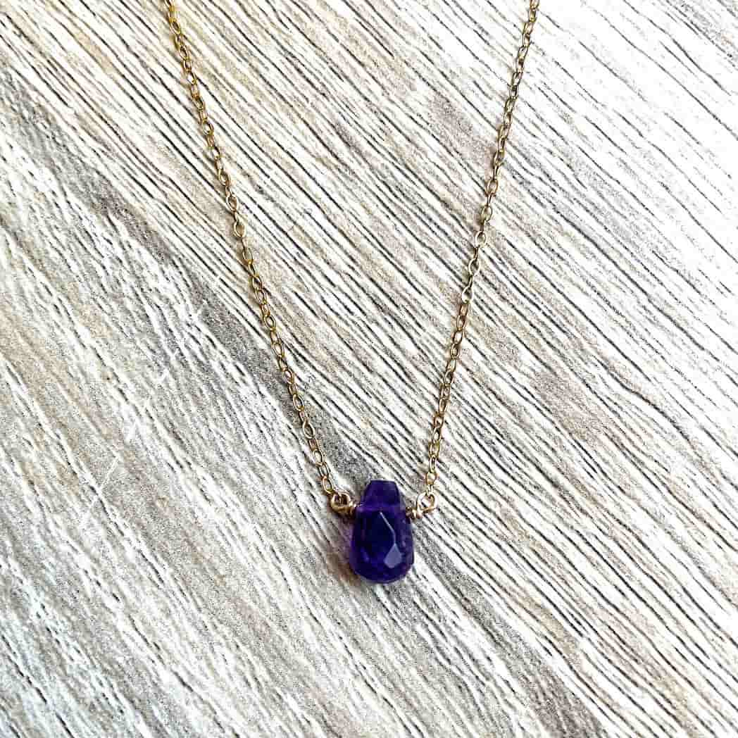 Collier Trésor pierres naturelles plaqué or