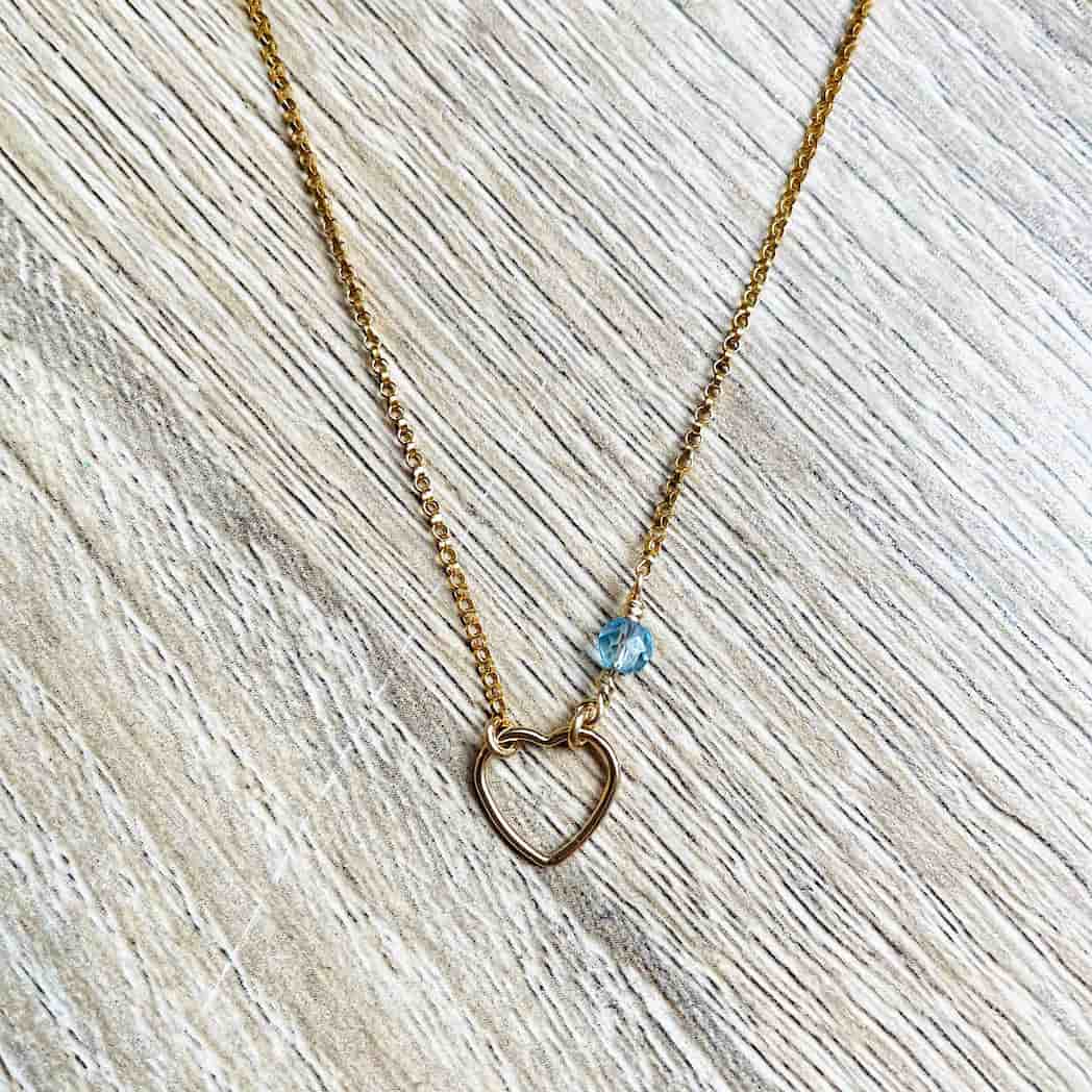 Collier pierre de naissance Mon coeur