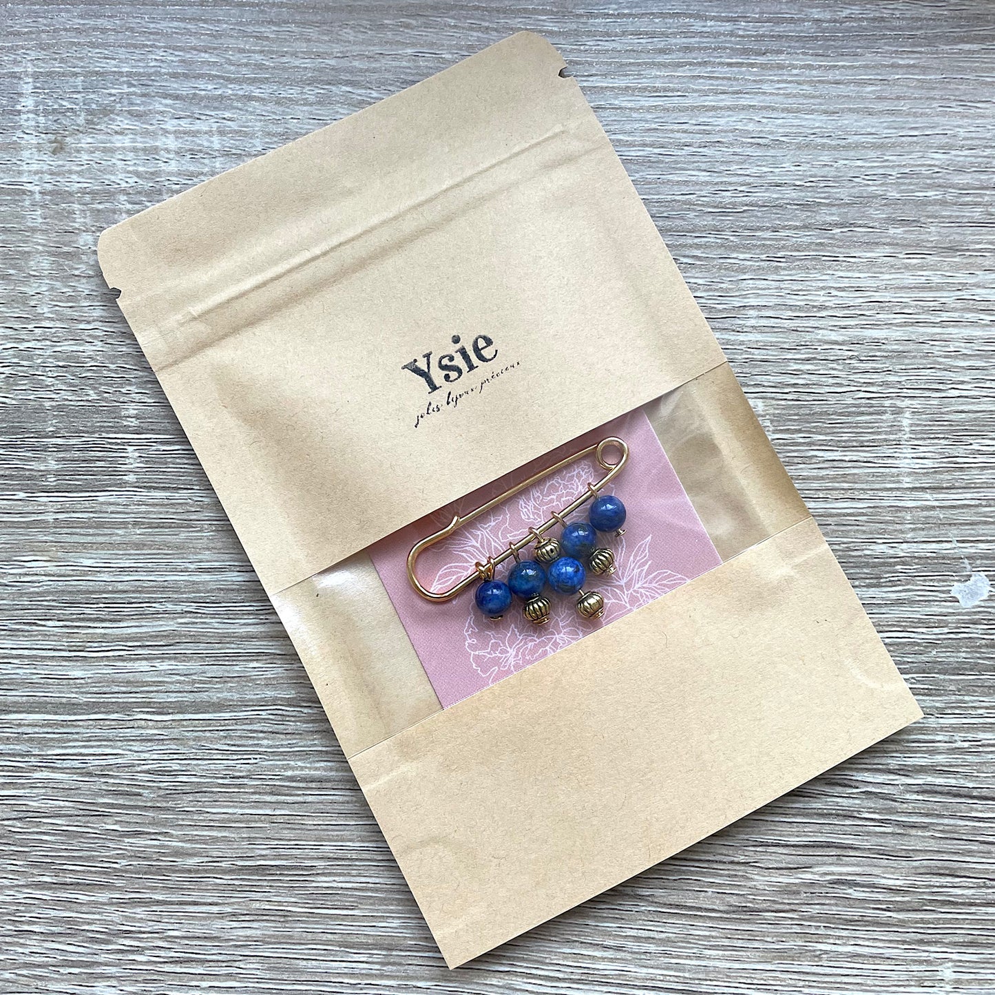 Broche Mathilde pierres naturelles