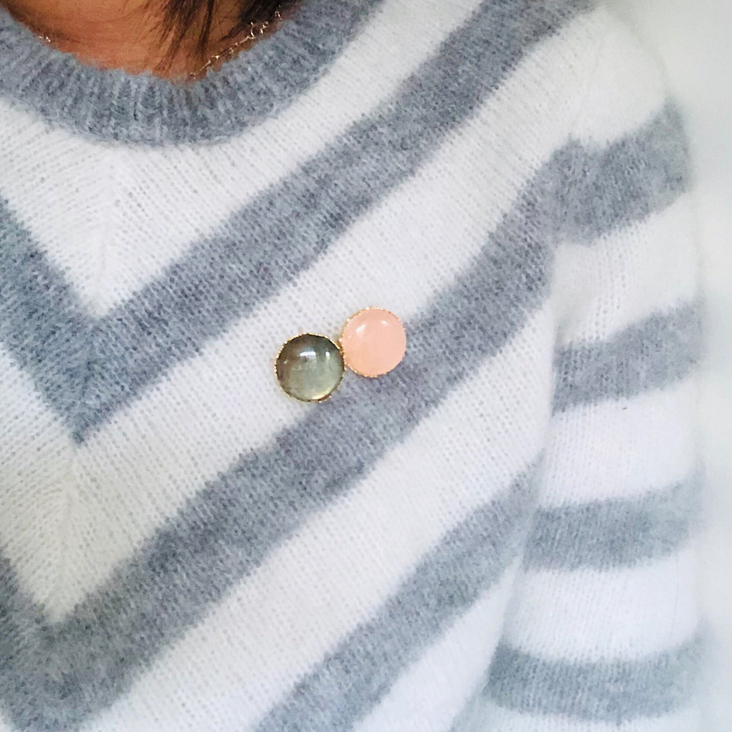 Broche pierres naturelles Margaux