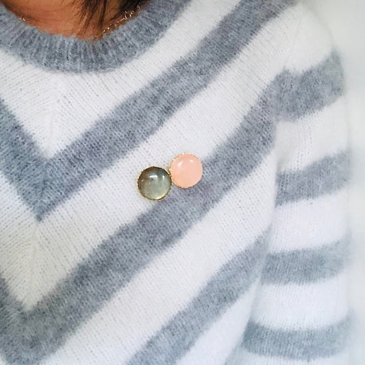 Broche pierres naturelles Margaux