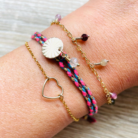 Ensemble de bracelets multicolores