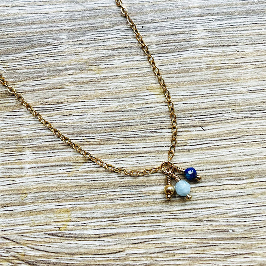Collier pampilles pierres naturelles Adèle
