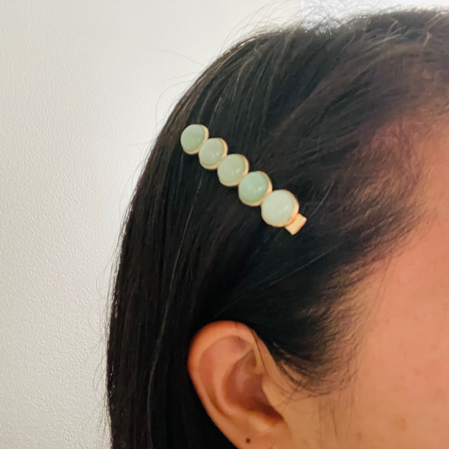 Barrette pince pierres naturelles Estelle