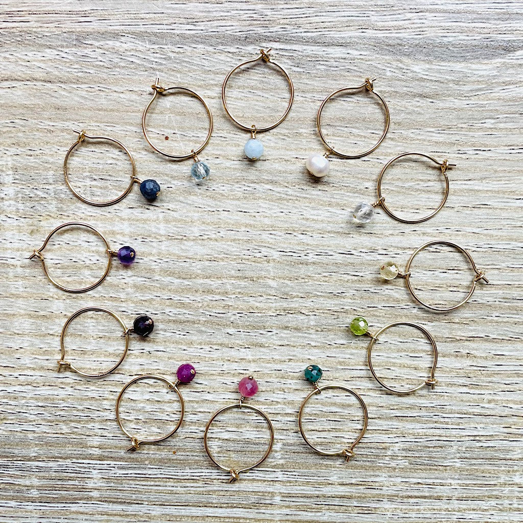 Boucles d'oreilles en pierres naturelles