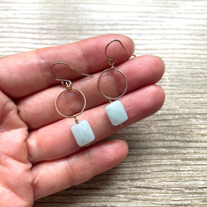 Boucles d’oreilles Amazonite Rym