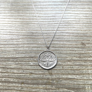 Collier Médaille Lettre I argent massif modèle unique