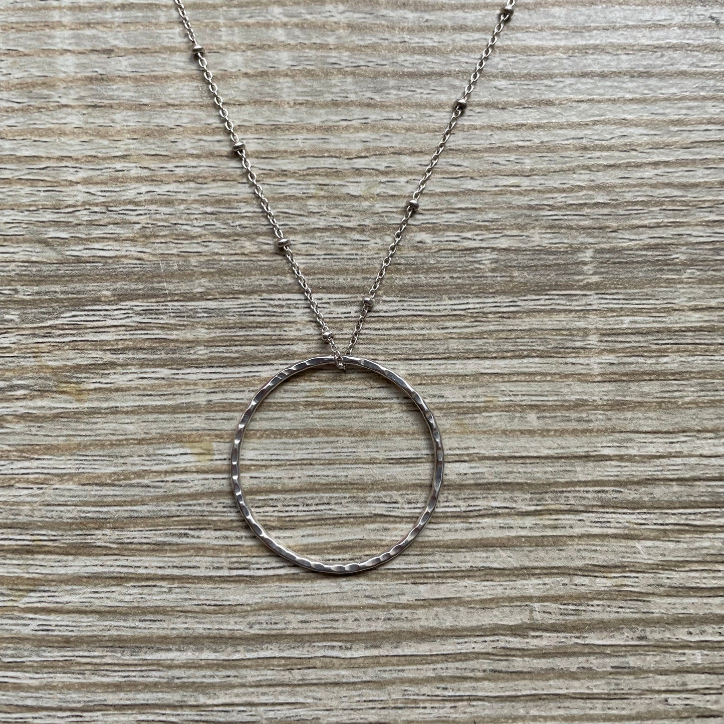 Collier Cercle argent massif vide-atelier