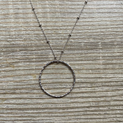 Collier Cercle argent massif vide-atelier