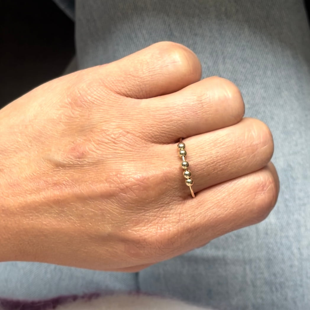 Bague anti-stress dorée