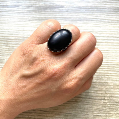 Bague Onyx noir
