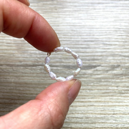 Bague en perles de culture