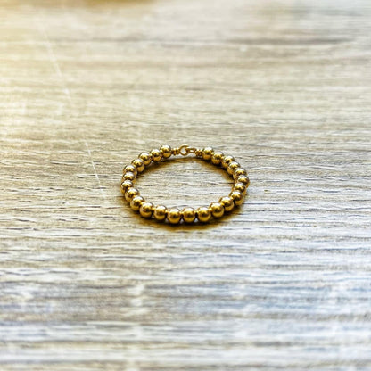 Bague perles dorée